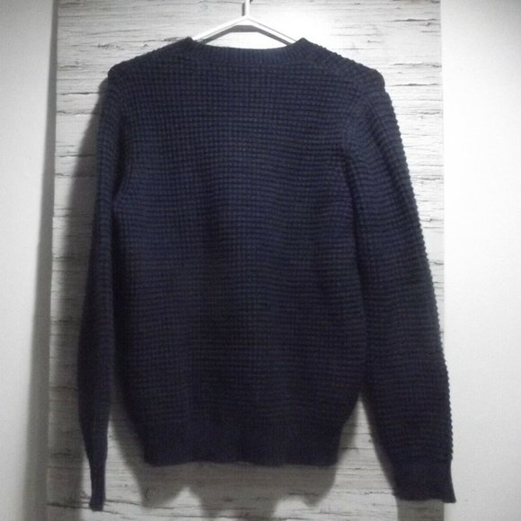 Guess Men's Blue Crew Neck Knit Pullover Long Sleeve Sweater Size M - Picture 7 of 7